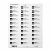 Bedrijfslogo gepersonaliseerd retouradres voor zak etiket (Full Sheet)