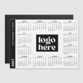Bedrijfslogo Hele Jaar 2027 Magnetische Kalender (Voorkant / Achterkant)