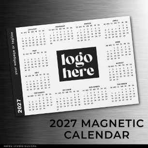 Bedrijfslogo Hele Jaar 2027 Magnetische Kalender