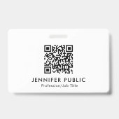 Bedrijfslogo hier QR-code sjabloonnaam en titel Badge (Achterkant)