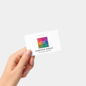 Bedrijfslogo hier QR-code sjabloonnaam en titel Badge (Handheld)