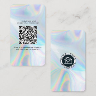 Bedrijfslogo holografische QR-code Visitekaartje