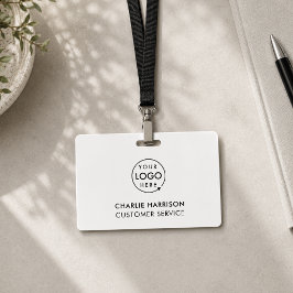 Bedrijfslogo ID | Aangepast personeel Minimaal Badge