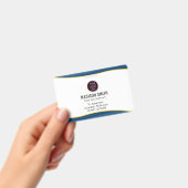 Bedrijfslogo ID Personeel Minimalistisch Wit Badge (Handheld)