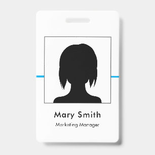 Bedrijfslogo, ID personeelslid, minimalistisch bad Badge