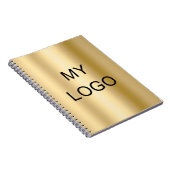 Bedrijfslogo in goud notitieboek (Rechterzijde)