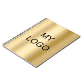 Bedrijfslogo in goud notitieboek (Linkerzijde)