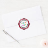 Bedrijfslogo Info Adreslabels Voorbeeld Ronde Sticker (Envelop)