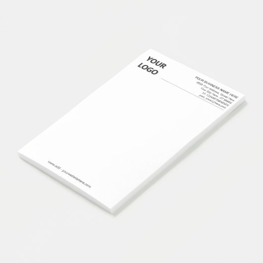 Bedrijfslogo Info Zakelijk Post-it® Notities Voorb Notes (Schuin)