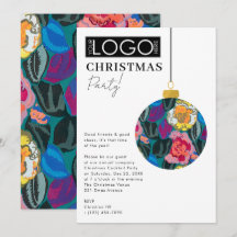 Bedrijfslogo kerstfeestje chic ornament Kerstmis