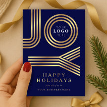 Bedrijfslogo Kerstmis Marineblauw & Goud