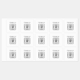 Bedrijfslogo-label | Zakelijk activumlabel Labels