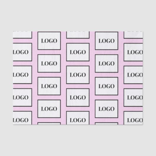 Bedrijfslogo Licht Paars Aangepast Tissuepapier (Voorkant)