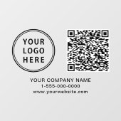 Bedrijfslogo Maak uw QR-code horizontaal Raamsticker (Vel)