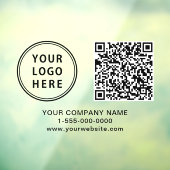 Bedrijfslogo Maak uw QR-code horizontaal Raamsticker (Vel 3)