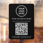 Bedrijfslogo Maak uw QR-code Zwart Raamsticker (Vel 2)