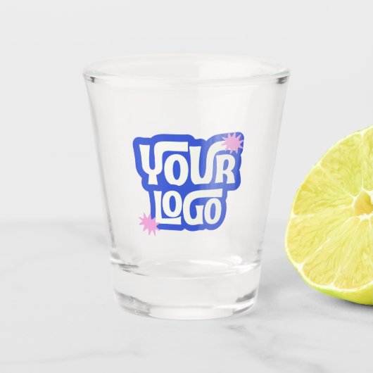 Bedrijfslogo Merk Simpel Zakelijk Shot Glas (Voorkant)