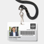 Bedrijfslogo met foto bedrijf badge (Voorzijde met lanyard)