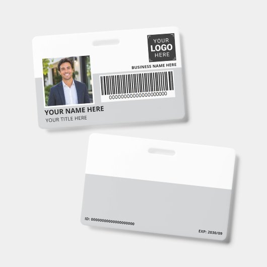 Bedrijfslogo met foto bedrijf badge (Voor- en achterkant)