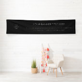 Bedrijfslogo | Modern zwart 12' bedrijfsbanner Spandoek (Insitu)