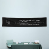 Bedrijfslogo | Modern zwart 12' bedrijfsbanner Spandoek (Beurs)