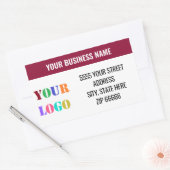 Bedrijfslogo naam adres labels voorbeeld (Envelop)