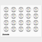 Bedrijfslogo naam info adres stickers voorbeeld (Vel)