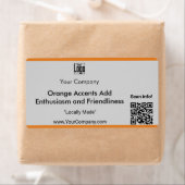 Bedrijfslogo Naam Motto QR-code Marketing Groot Etiket (Insitu)