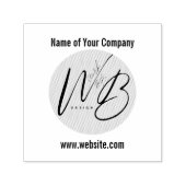 Bedrijfslogo Naam Website Aangepaste Rubberen Stem Zelfinktende Stempel (Design)