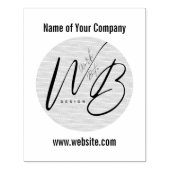 Bedrijfslogo Naam Website Aangepompen Rubber  Rubberstempel (Afrduk)