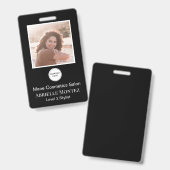 Bedrijfslogo naam werknemer foto badge (Voor- en achterkant)