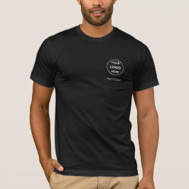 Bedrijfslogo naam | Zwart personeel bedrijfsmedewe T-shirt