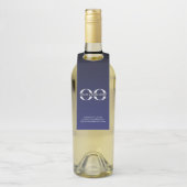 Bedrijfslogo Navy Fles Hanger Label (Op fles)