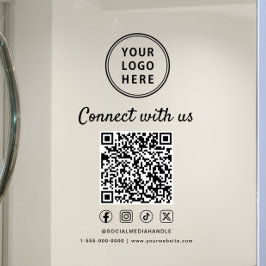 Bedrijfslogo Neem contact met ons op Maak uw QR-co Raamsticker