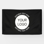 Bedrijfslogo of een afbeelding & bewerkbare tekst spandoek (Horizontaal)