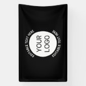 Bedrijfslogo of een afbeelding & bewerkbare tekst spandoek (Verticaal)