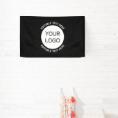 Bedrijfslogo of een afbeelding & bewerkbare tekst spandoek (Insitu)