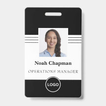 Bedrijfslogo pasfoto barcode ID