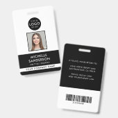 Bedrijfslogo Personeel Streepjescode Werknemerside Badge (Voor- en achterkant)