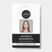 Bedrijfslogo Personeel Streepjescode Werknemerside Badge (Voorzijde)