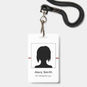 Bedrijfslogo, Personeels-ID, Minimalistisch Badge (Voorzijde met lanyard)