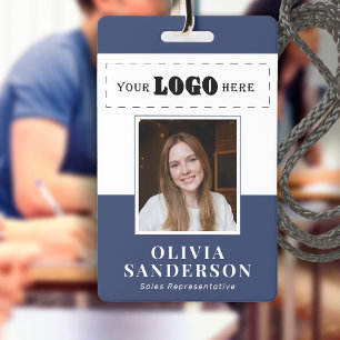 Bedrijfslogo personeelsfoto blauwe ID Badge