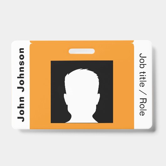 Bedrijfslogo Personeelsfoto ID-badge Badge (Voorzijde)