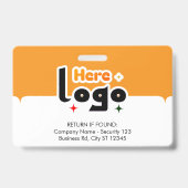 Bedrijfslogo Personeelsfoto ID-badge Badge (Achterkant)