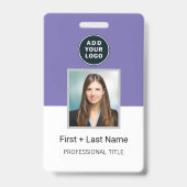 Bedrijfslogo Personeelsfoto ID Streepjescode Aange Badge (Voorzijde)