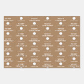 Bedrijfslogo Prettig Kerstfeest Rood Zwart Goud Inpakpapier Vel (Voorkant)