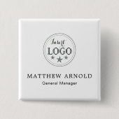 Bedrijfslogo Professionele Identificatieknop Vierkante Button 5,1 Cm (Voorkant)