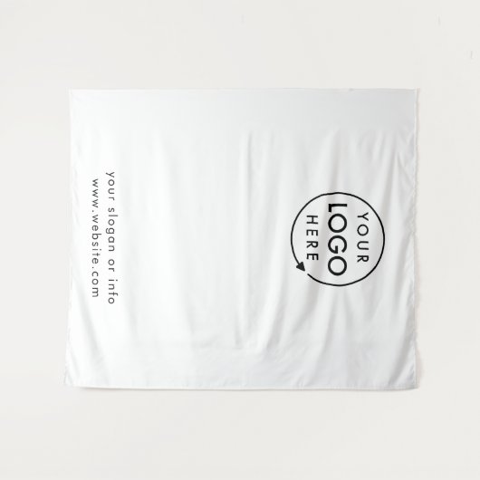 Bedrijfslogo | Professionele witte foto-achtergron Wandkleed (Voorkant (horizontaal))