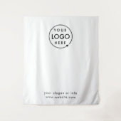 Bedrijfslogo | Professionele witte fotobackdrop Wandkleed (Voorkant)