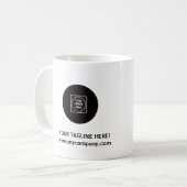 Bedrijfslogo Promomok koffiemok (Voorkant links)
